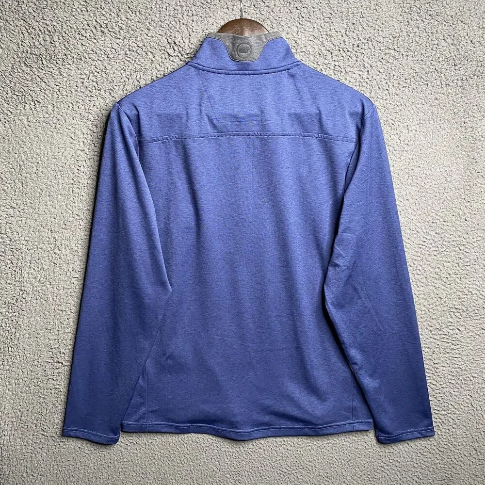 Vineyard Vines On the Go Shep 1/4 Zip Shirt Men’s Deep Bay Blue Mens Small